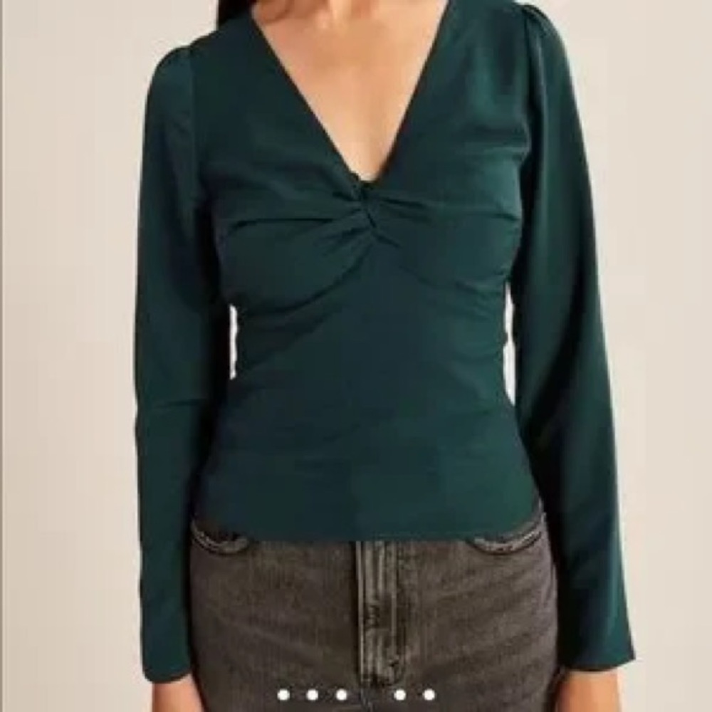 Abercrombie & Fitch Emerald Green Blouse Small - Picture 2 of 5